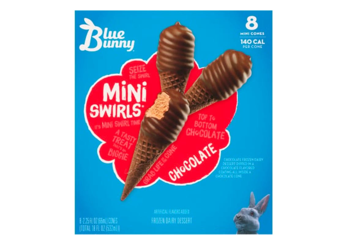 2 Blue Bunny Mini Swirls
