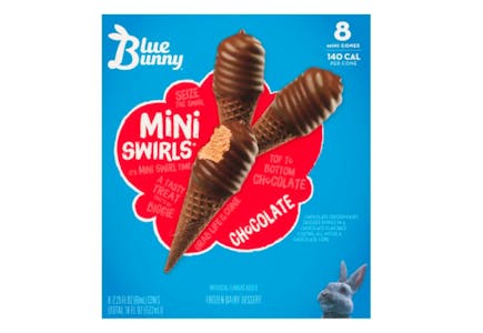 2 Blue Bunny Mini Swirls