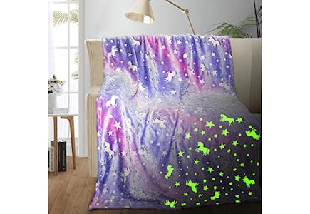Glow-in-the-Dark Unicorn Blanket