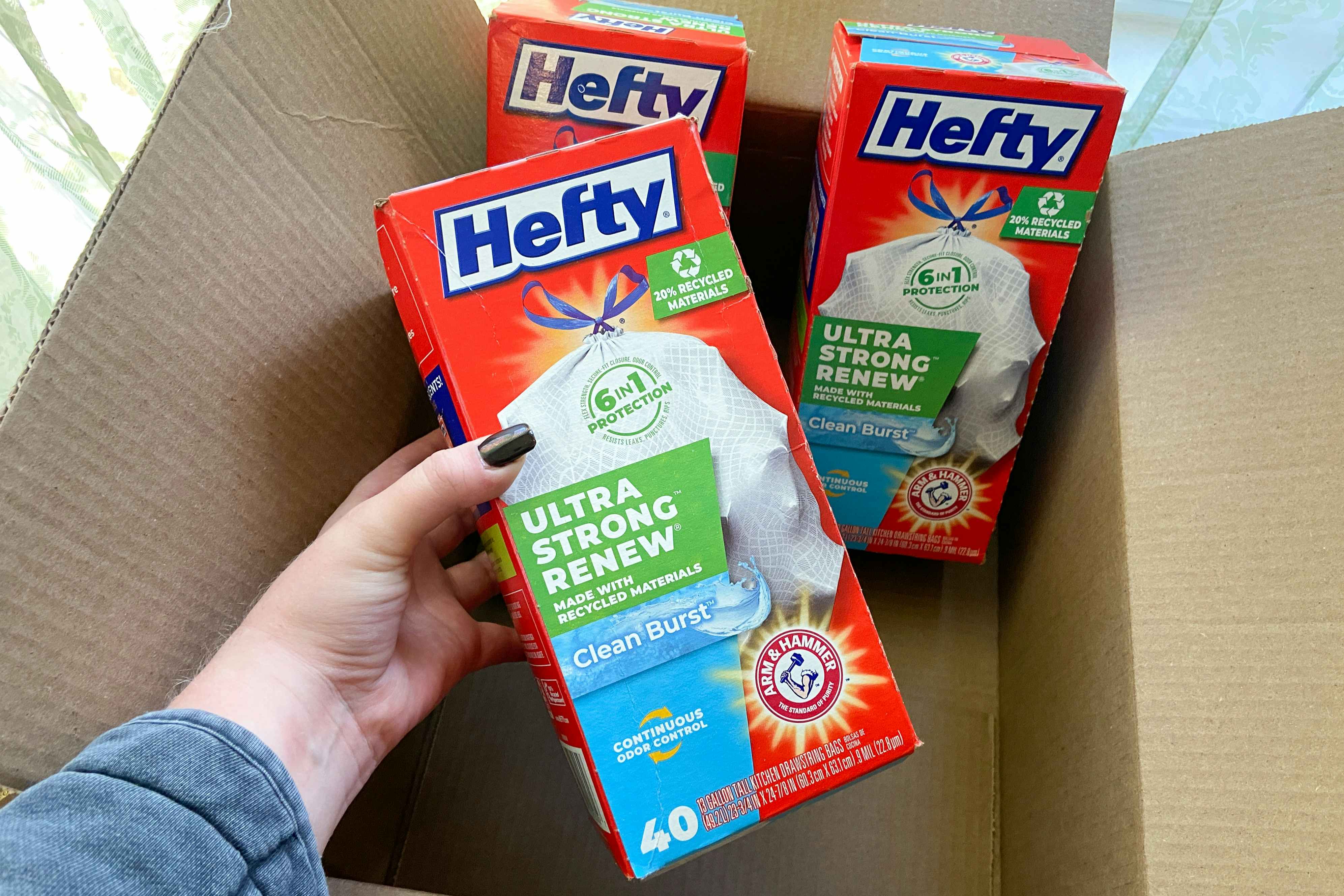 $10 Off 3 Hefty Trash Bags Promotion: 3 Boxes for $12.25 on Amazon