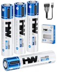 Rechargeable AAA Batteries 4-Pack
