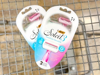 two packs of bic soleil 3 razors in walmart cart