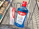 colgate toothpaste and mouthwash in walgreens cart
