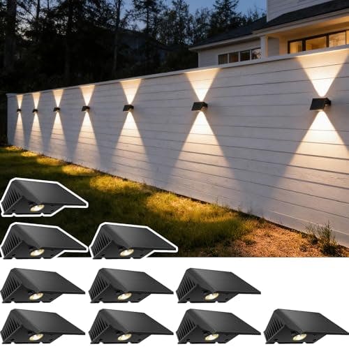 Solar Fence Lights 10-Pack
