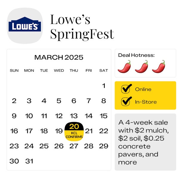 Lowe's SpringFest sale start date in 2025