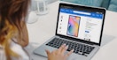 Someone looking at a Samsung tablet on Walmart's website