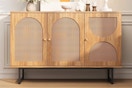 Lifestyle image of a sideboard buffet cabinet in home setting
