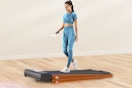 Walking Pad Treadmill with Incline 3%/9%, 2.5 HP Under Desk Treadmills for Home Small Office with Handle Bar, 265lbs Foldable 