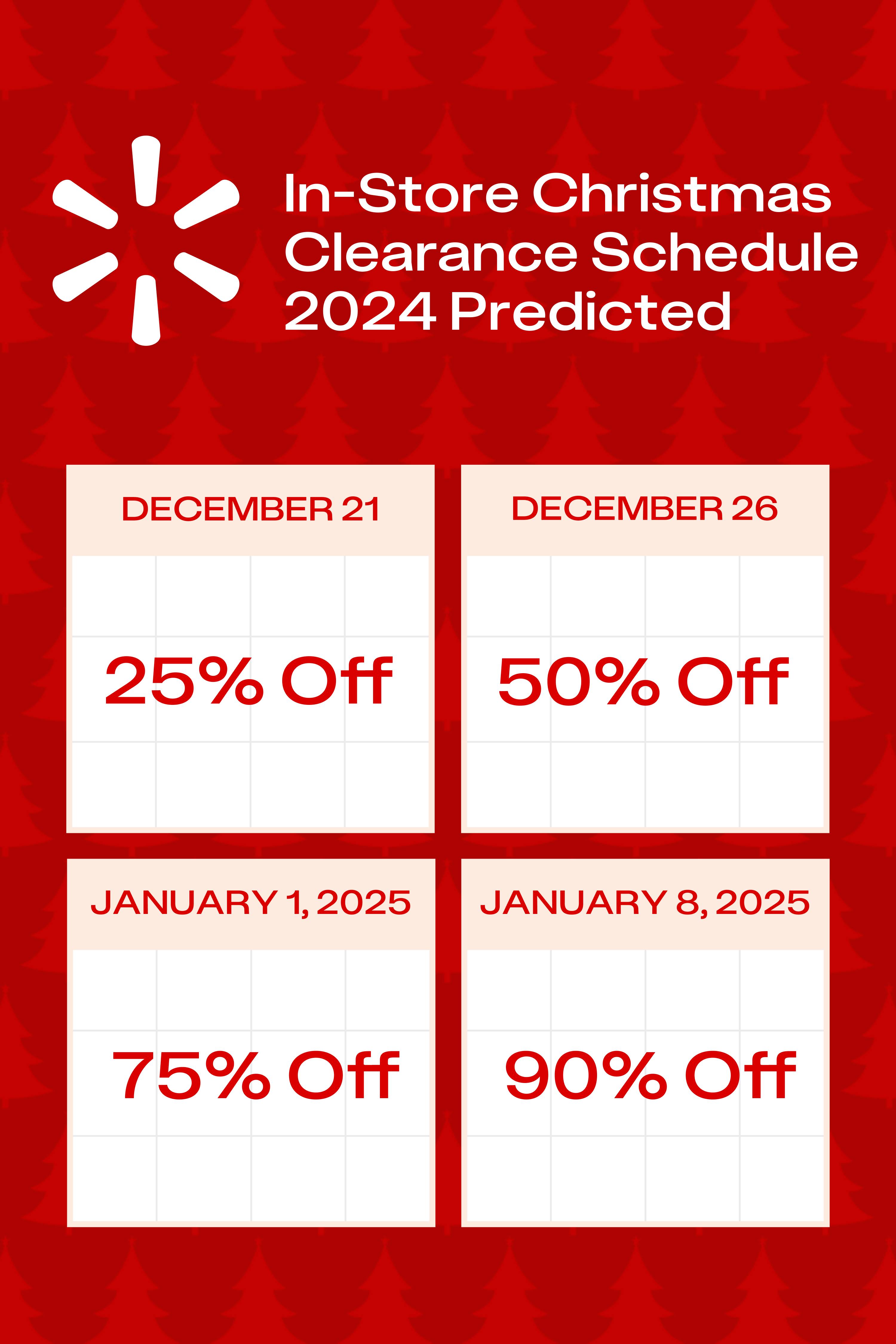 How To Save Up To 90 At Walmart S After Christmas Clearance Sale The   Walmart In Store Christmas Clearance Schedule 2024 