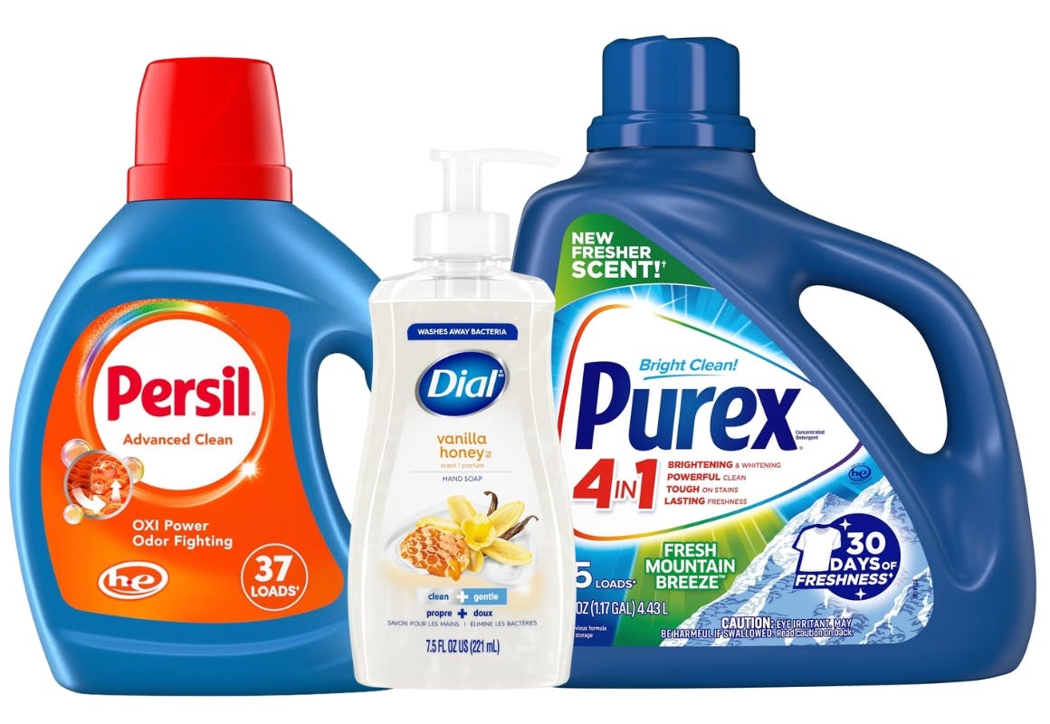 1 Persil + 1 Purex + 1 Dial