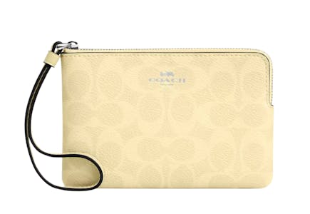 Coach Corner Zip Wristlet