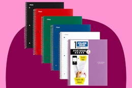 Five Star Spiral Notebook 6-Pack, on Sale for $17.99 on Amazon card image