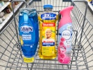 dawn febreze mr. clean products in walgreens cart