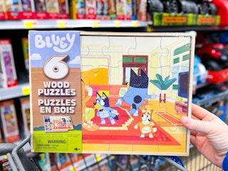 In-store photo of Bluey Wooden Puzzle in Walmart toy asile