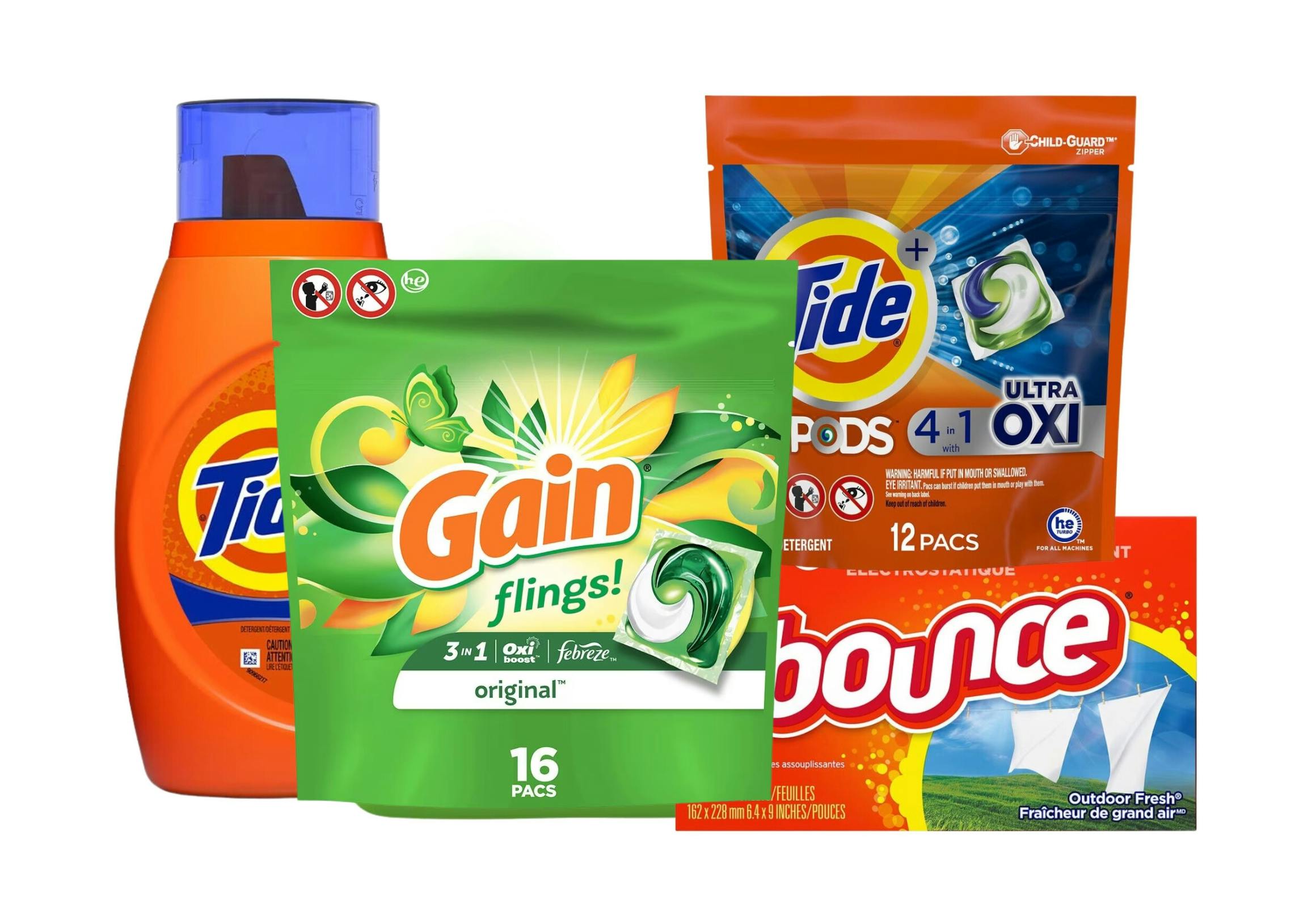 4 P&G Laundry Products