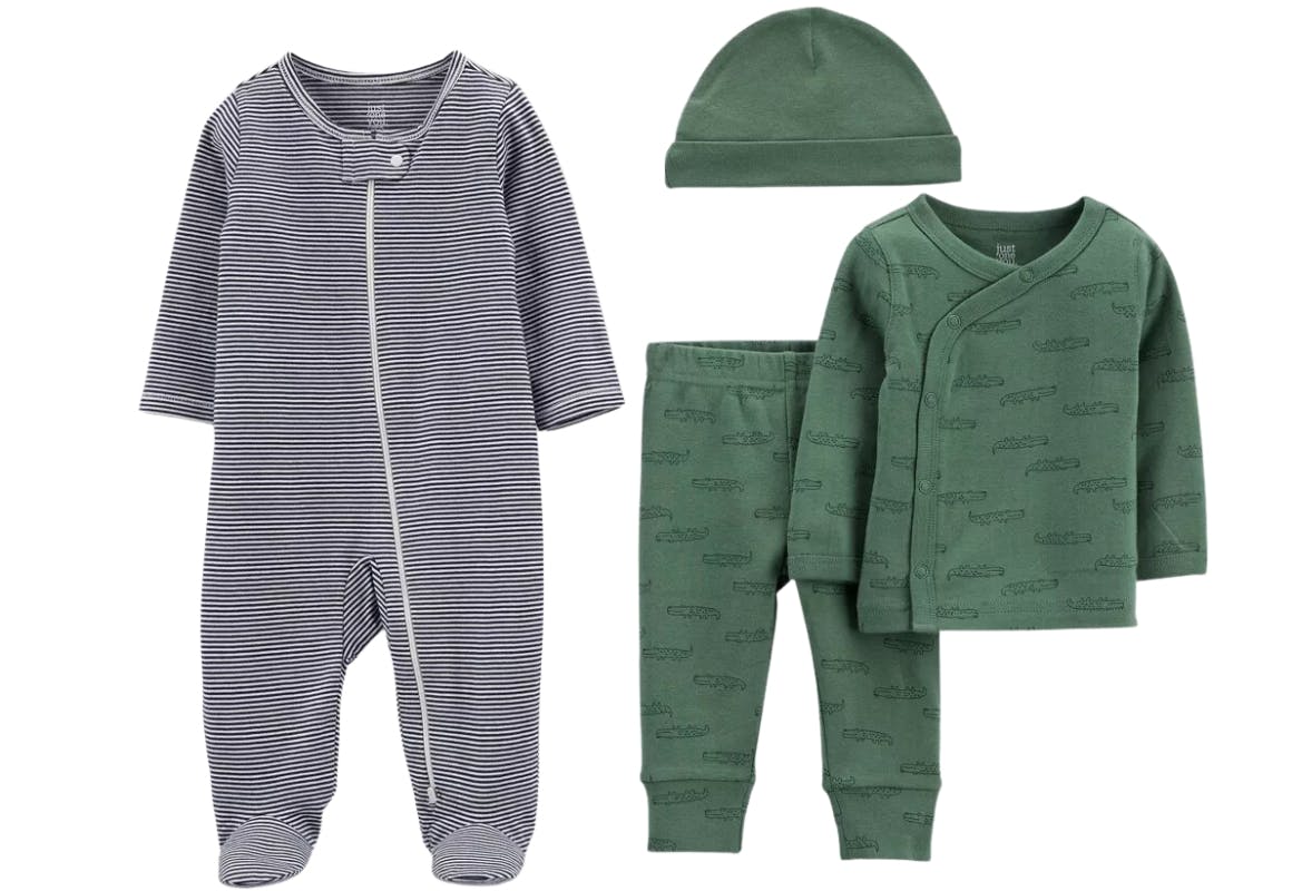 Alligator Print 4-Piece Layette Set 