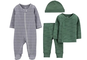 Alligator Print 4-Piece Layette Set