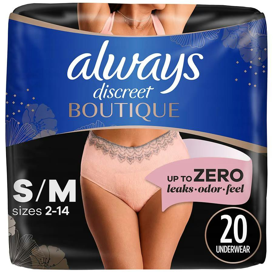 2 Always Discreet Underwear Packs