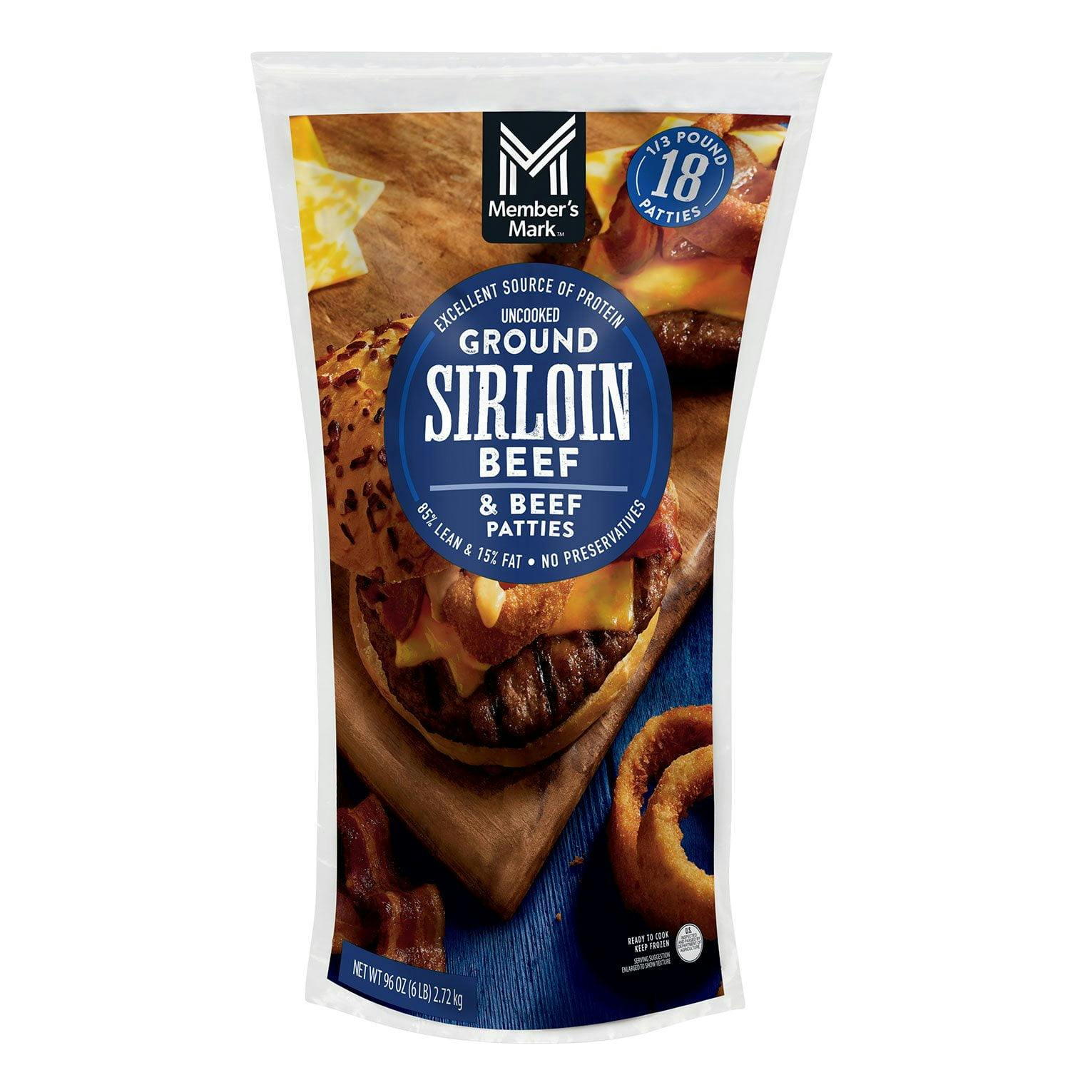 Member's Mark Ground Sirloin Patties Pack