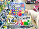 Connect 4, Trouble & Sorry classic games in Walmart shopping cart