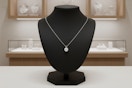 SuperJeweler 1 Carat Moissanite Solitaire Necklace In White Gold With Free Chain