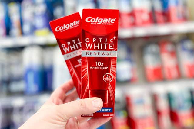 Colgate Optic White Toothpaste Packs, as Low as $5.19 on Amazon card image