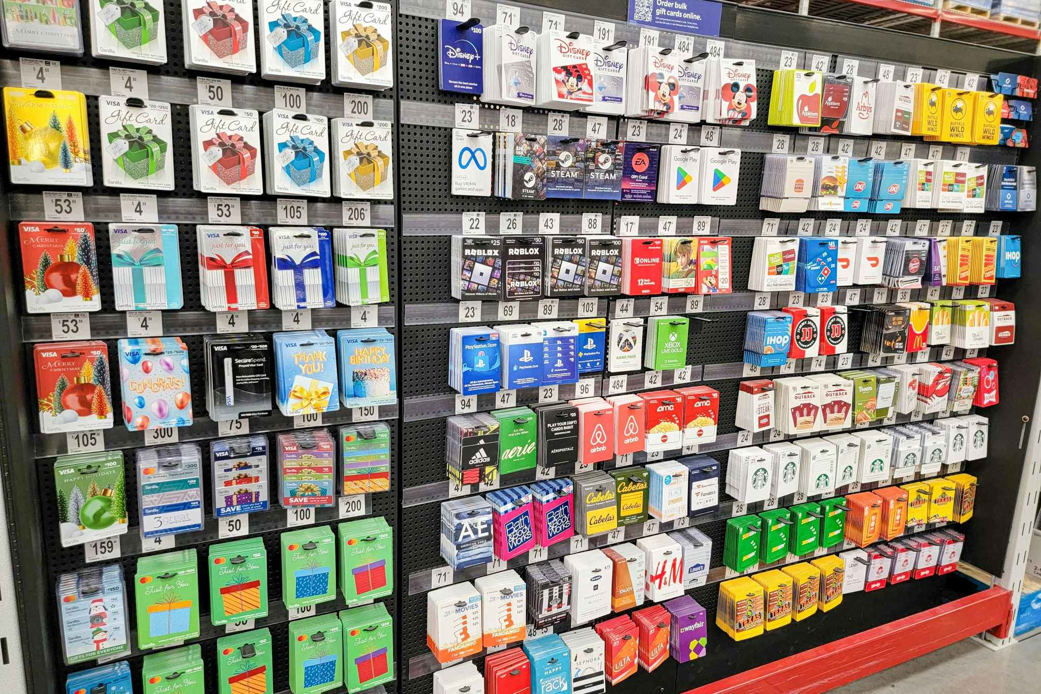 gift cards display