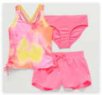 3 Kids' Tie Dye Tankini Sets