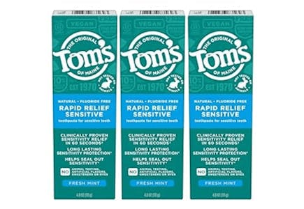 2 Tom's of Maine Toothpaste 3-Packs