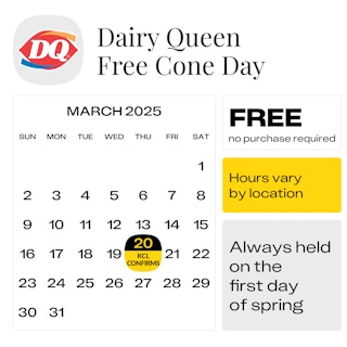 Dairy Queen Free Cone Day — March 2025