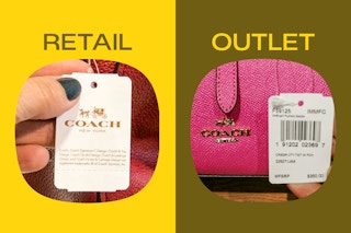 an example of a retail and outlet version of Coach items
