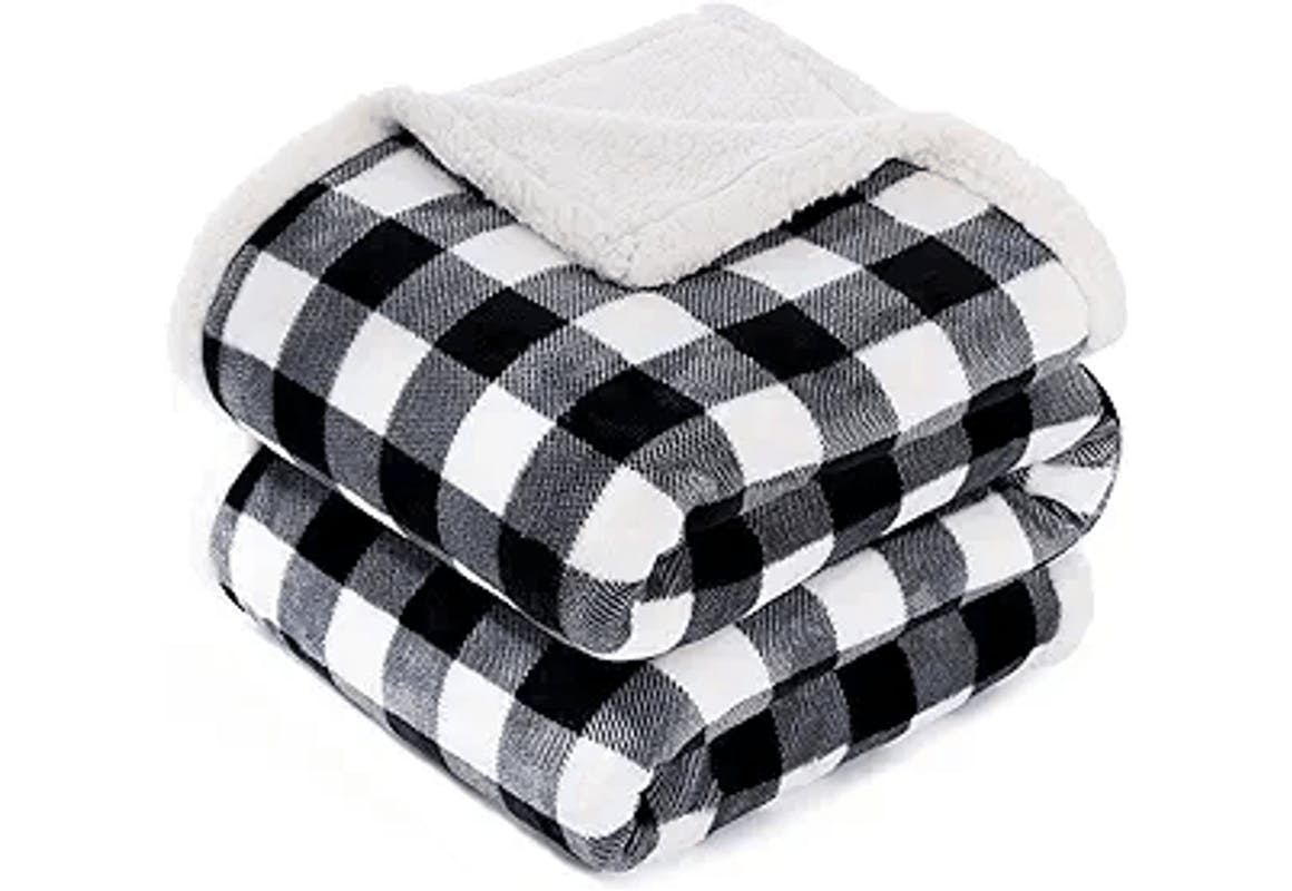 Sherpa Fleece Flannel Blanket