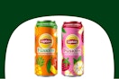 dollar general lipton fusions lemonade iced tea on green and white background