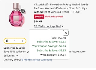 perfume Amazon receipt
