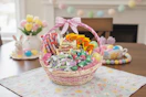 easter candy in an easter basket