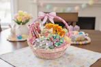 easter candy in an easter basket