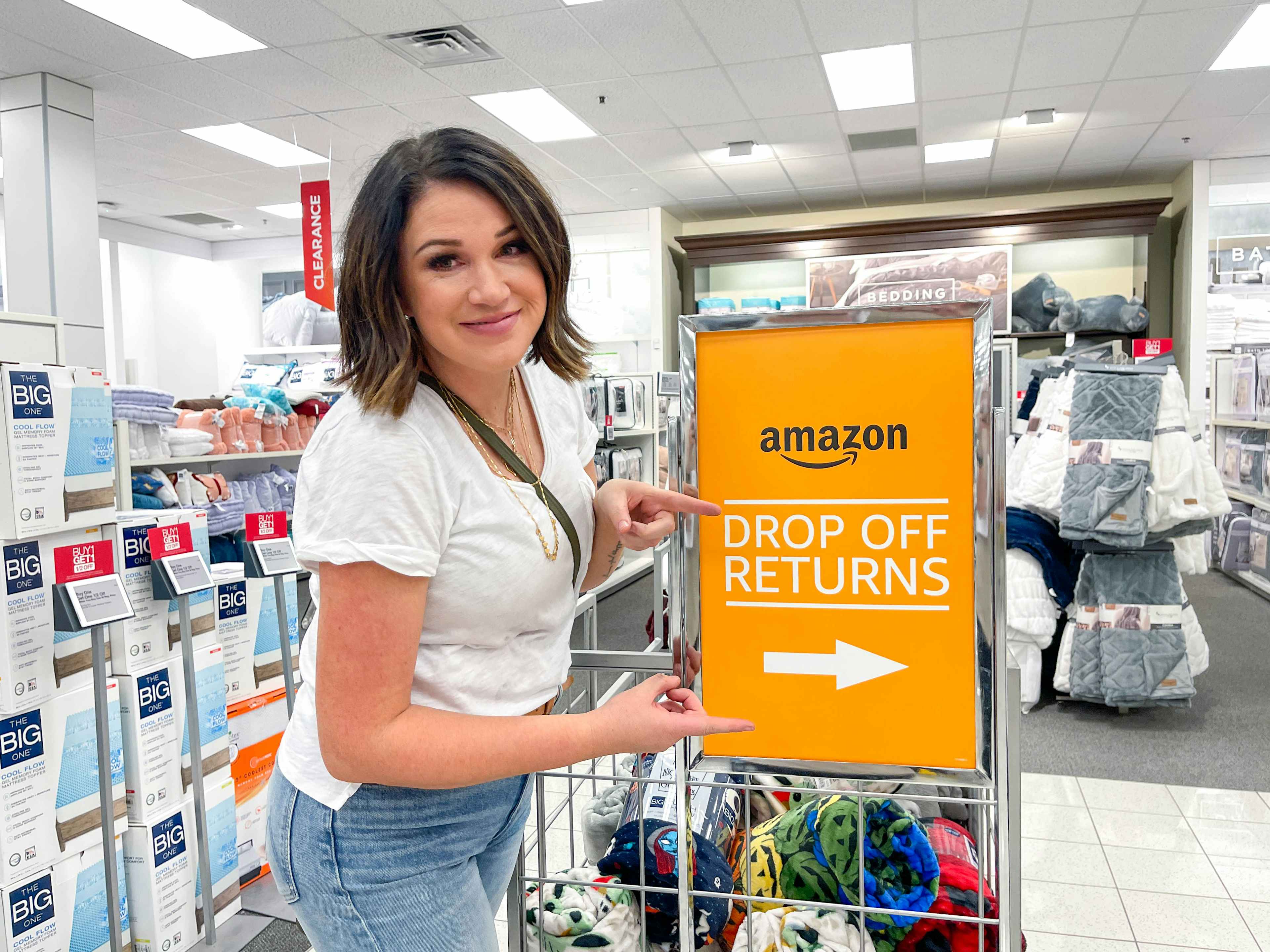a person at the amazon kohls return center