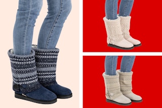 Three colors of the Women's Sweater Muk Luks Boots