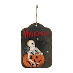 Skeleton and Jack-O-Lantern Sign