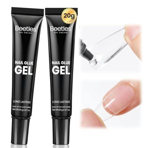 Beetles Solid Nail Glue Gel 2-Pack