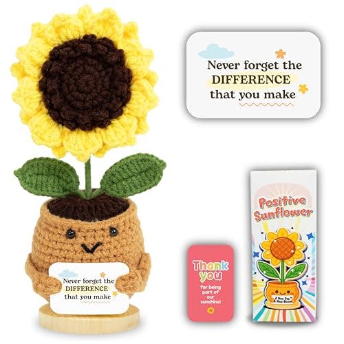 Emotional Support Crochet Sunflower