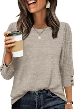 Women's Casual 3/4 Sleeve Top
