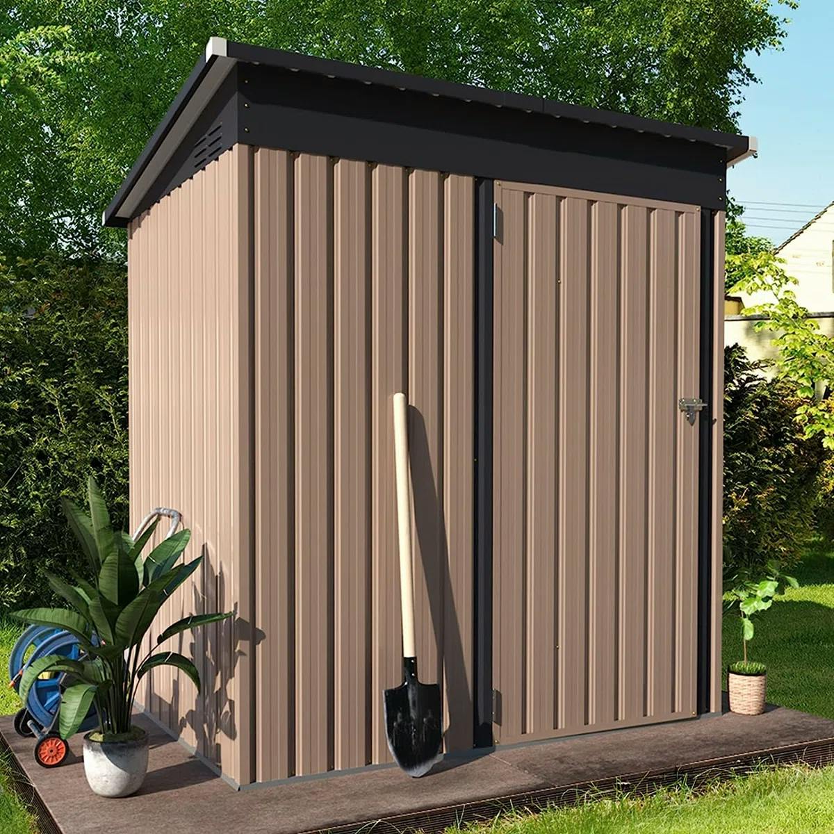 Aecojoy Metal Lean-To Storage Shed