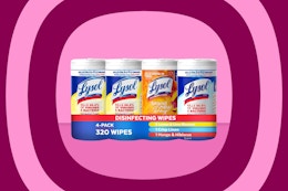 Lysol Disinfecting Wipes 4-Pack Bundle, as Low as $10.72 on Amazon card image