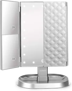 Trifold LED Vanity Mirror