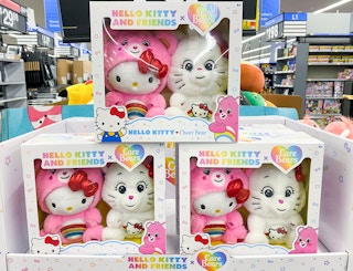 hello kitty care bears set on display at walmart