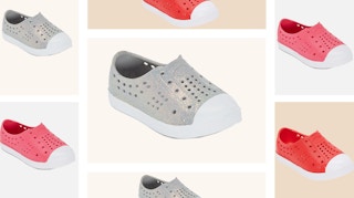 collage of kids slip on shoes