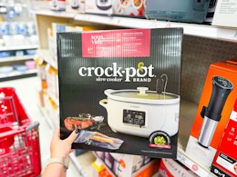 Crock-Pot Sous Vide in box being pulled of shelf at Target