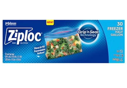 3 Ziploc Freezer Bags Packs