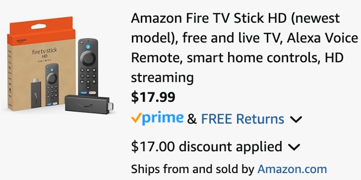 a cart ending in $17.99